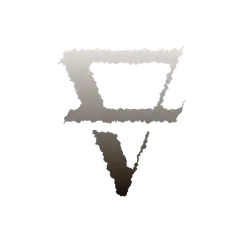 Alchemical symbol for Earth as a distressed inverted triangle
